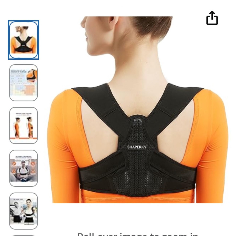 Posture Corrector for Women and Men, Adjustable Upper Back Brace L/XL